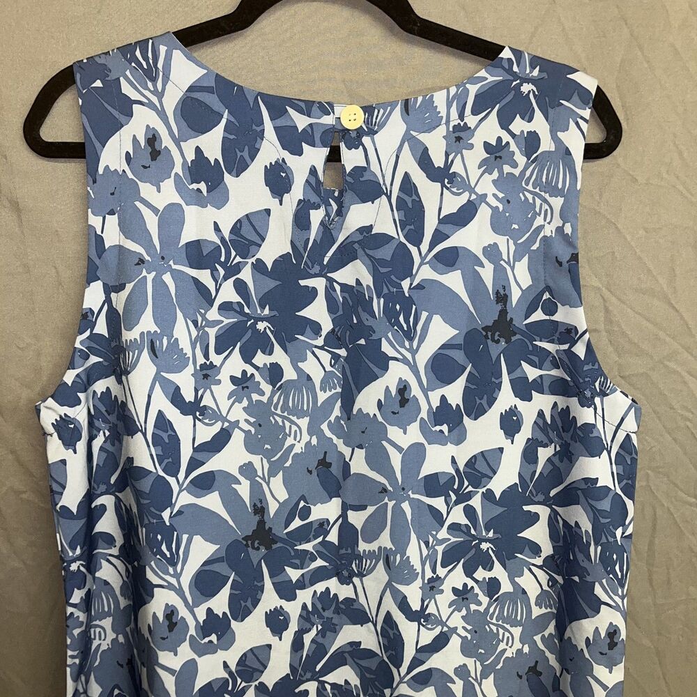 RipSkirt Athletic Dress Beach Hawaii Vacation Blue Floral Shift Pocket Coastal L - Picture 8 of 8
